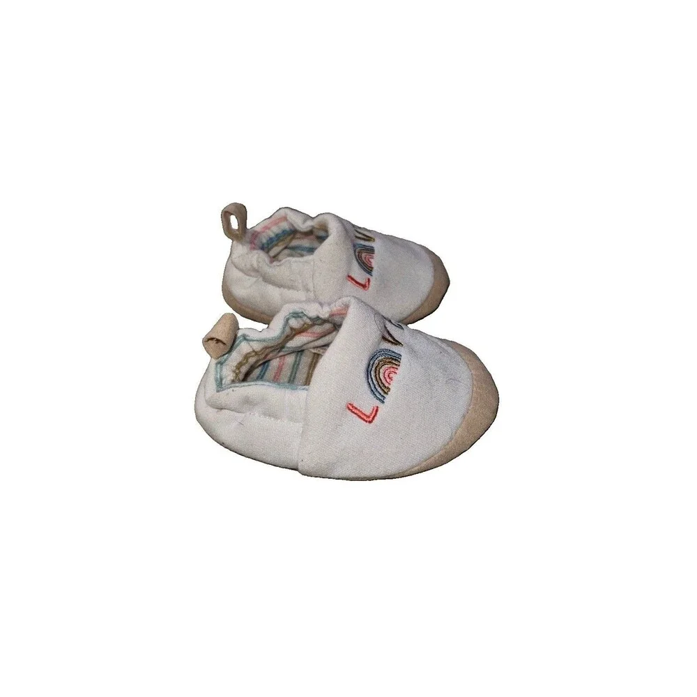Carters Just One You Slip On Baby Shoes Love Rainbow Newborn